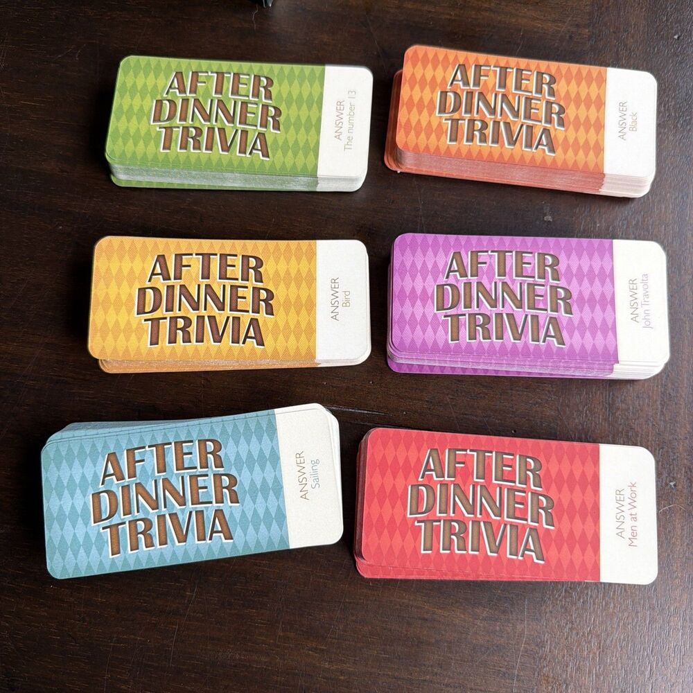 After Dinner Trivia Card Game Ginger Fox Board Game Family Party Game Night Quiz